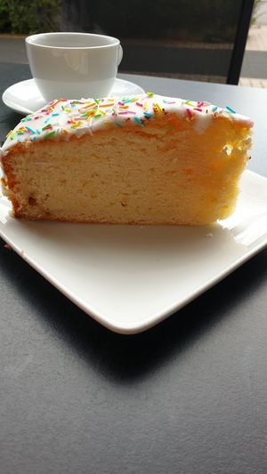 zitronenkuchen at Cafe Blattgold in Kiel