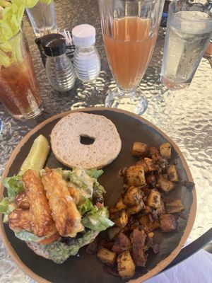 VLT on bagel  at Bayside American Cafe in Portland