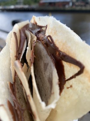 Hazelnut chocolate crepe at FlipnFast in Newcastle Upon Tyne