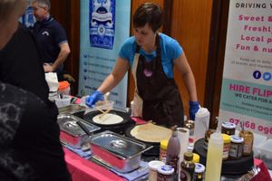 Indoor stall at a vegan festival at FlipnFast in Newcastle Upon Tyne