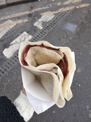 Vegan choc crepe at FlipnFast in Newcastle Upon Tyne