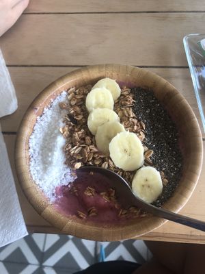 Açai smoothie bowl  at The Yogi Bar in Puerto Vallarta