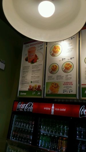 menu at Pita Pit in Dartmouth