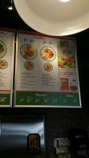 menu at Pita Pit in Dartmouth