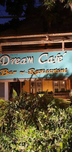 Outside at Dream Cafe in Sukhothai