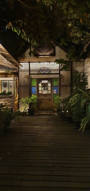Outside at Dream Cafe in Sukhothai