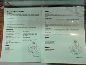 Menu as of April 2025 at Rabbits Cafe in Portland