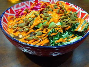 Black bean bowl at Rabbits Cafe in Portland