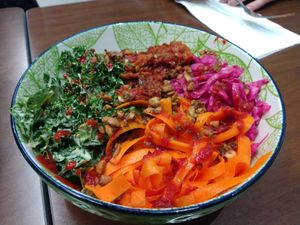 BBQ bowl at Rabbits Cafe in Portland