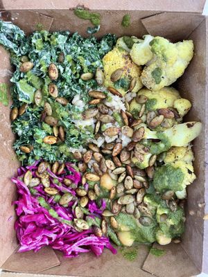 Chickpea bowl   at Rabbits Cafe in Portland