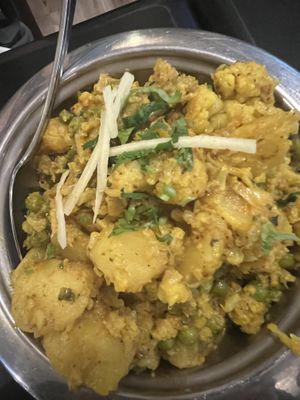 Cauliflower and potatoes  at Taj Mahal in Calgary