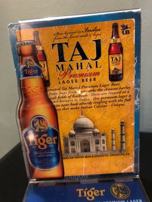 Yummy Indian beers to pick from. We tried 3 types and all were great. at Taj Mahal in Calgary