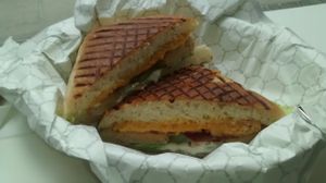 Cheddar and chicken sandwich at Terri - Midtown East in New York City