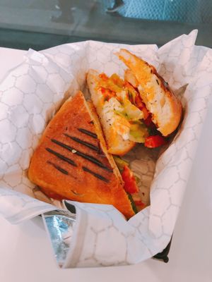 ”Chicken” sandwich!  at Terri - Midtown East in New York City