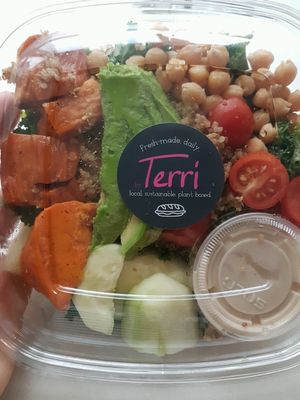 take out sweet potato salad at Terri - Midtown East in New York City