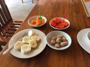 Some sweets afterwards at Khaing Shwe Wha Vegetarian Restaurant in Bagan