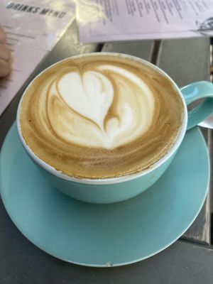 Oat milk latte was delish.  at Coffee Cat on Kings in Caloundra