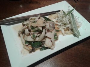 Mushrooms with ground rice  at Hum Vegetarian - District 1 in Ho Chi Minh City