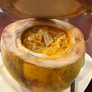 Mushroom in coconut  at Hum Vegetarian - District 1 in Ho Chi Minh City