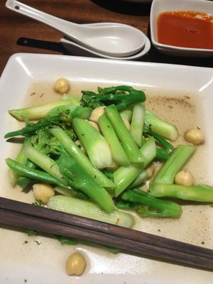 Baby Broccoli & Chickpea at Hum Vegetarian - District 1 in Ho Chi Minh City