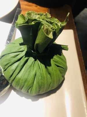 Mushroom 3 kinds in lotus leaf at Hum Vegetarian - District 1 in Ho Chi Minh City