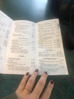 Menu at Bread and Butter Deli in Tarpon Springs