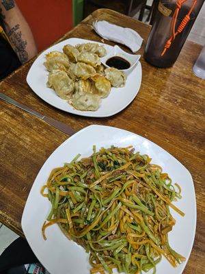 Chop suey and gyoza at Susbida in San Jose