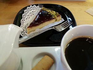 Tofu cake at Canape Incontro in Bologna