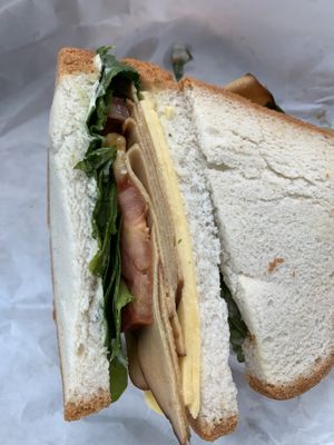 Tasty vegan lunch meat, vegan cheese, vegan mayo, tomato, and spinach sandwich! at Pump Station Cafe in Boalsburg