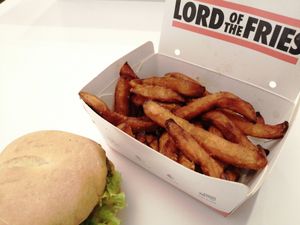 Mini Guru Burger & Sweet Potato Fries at Lord of the Fries in Northbridge