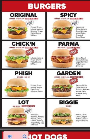 Vegan Burgers
Upgrade available to Beyond Meat
 at Lord of the Fries in Northbridge