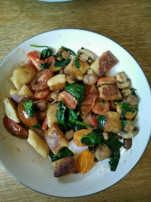 Vegan gnocchi at Love Kitchen in Pokolbin