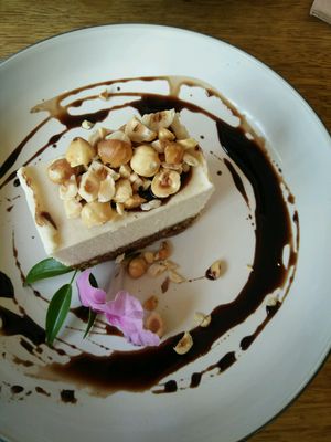 Vegan cheesecake at Love Kitchen in Pokolbin