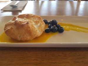 Vegan lemon meringue at Love Kitchen in Pokolbin