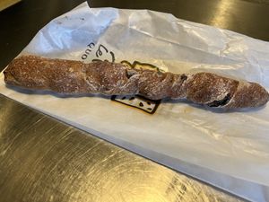Flûte noisettes & raisins 🍇  🌱   at Le Pain Quotidien - Sablon in Brussels