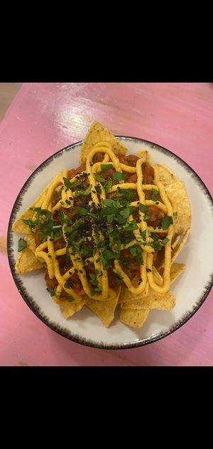 Vegan chili nacho's  #Veganuary at Almalibre Acai Bar in Valencia