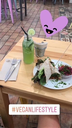 Amazing vegan hot wrap at Almalibre Acai Bar in Valencia