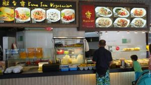 stall front at Kwan Inn Vegetarian 观音斋 - Boon Lay in West Singapore