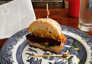 Veggie burger  at Cardinal Provisions in Asbury Park