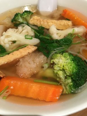 Roots vegan pho at Sprig and Sprout in Washington