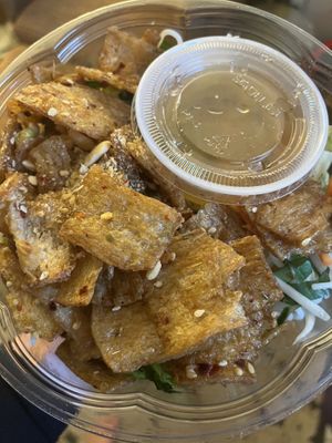 Buddha's favorite vermicelli bowl with double "honey" hoisin seitan   at Sprig and Sprout in Washington
