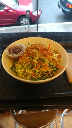 They offer an interesting cabbage based salad that for me is a refreshing break from my typical kale salads. at Sprig and Sprout in Washington
