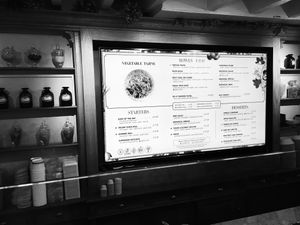 Menu board at Le Botaniste - UES in New York City