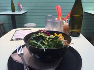 Potato bowl with mushroom gravy.  at Le Botaniste - UES in New York City