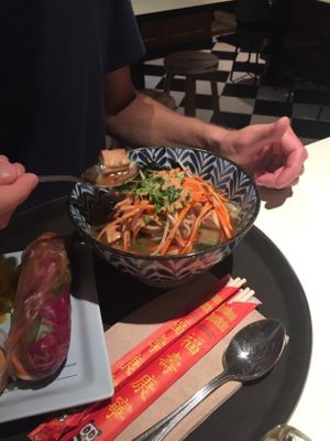 Dirty noodle soup at Le Botaniste - UES in New York City