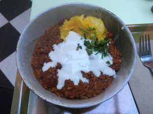 chili sin carne!! at Le Botaniste - UES in New York City