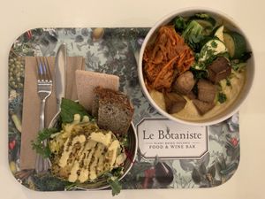 Aerial view of Tibetan Mama and Superseed Avocado at Le Botaniste - UES in New York City