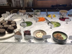 Some of their dessert, including the Apple Volcano on the right. at Le Botaniste - UES in New York City
