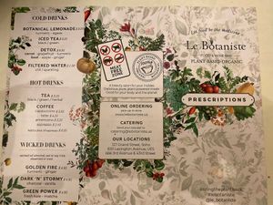 Prescription Menu Cover at Le Botaniste - UES in New York City