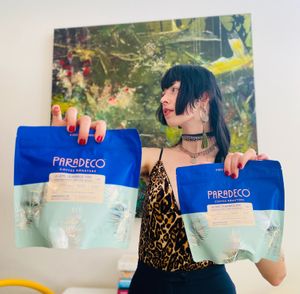 We carry Paradeco coffee
For our Coffee Alchemy lattes. at Squeeze Juice Works in St Petersburg